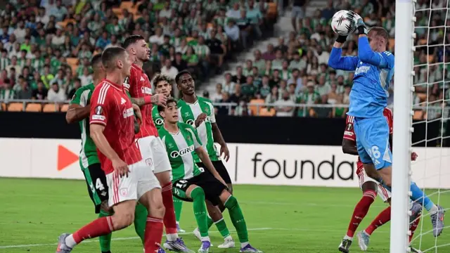 Matz Sels collects the ball