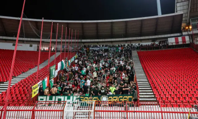 Celtic fans in Belgrade