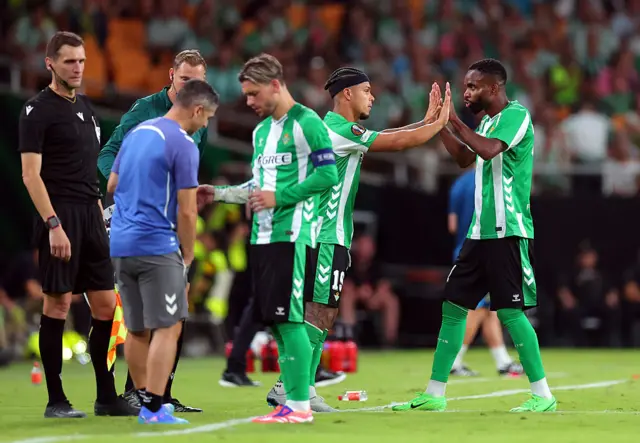 Real Betis substitutions