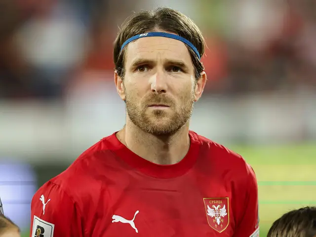 Aleksandar Katai in action for Serbia