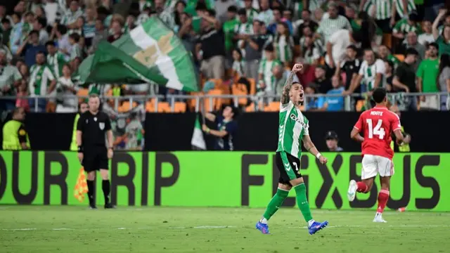 Antony celebrates his Real Betis goal