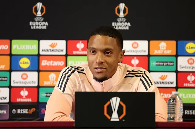 Ezri Konsa at press conference