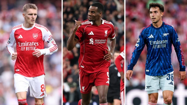 Split graphic: Martin Odegaard, Alexander Isak, Martin Zubimendi