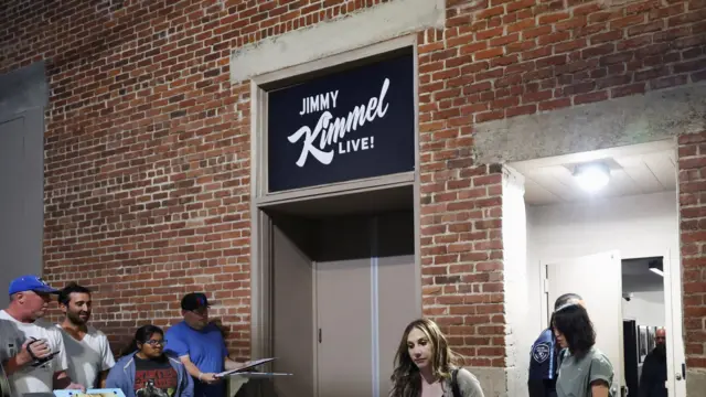 People leave after "Jimmy Kimmel Live!" show was recorded for broadcast