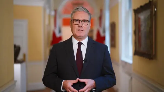 Screengrab taken from video issued by 10 Downing Street of Prime Minister Sir Keir Starmer
