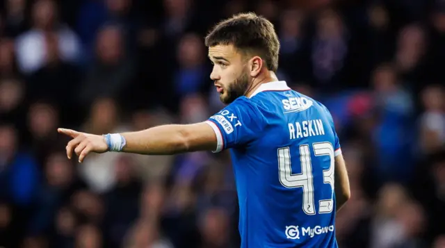 Nico Raskin in action for Rangers