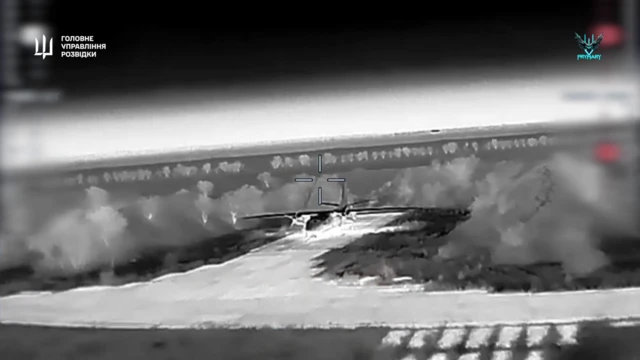 Footage released by the HUR and verified by us shows a transport plane before it is hit
