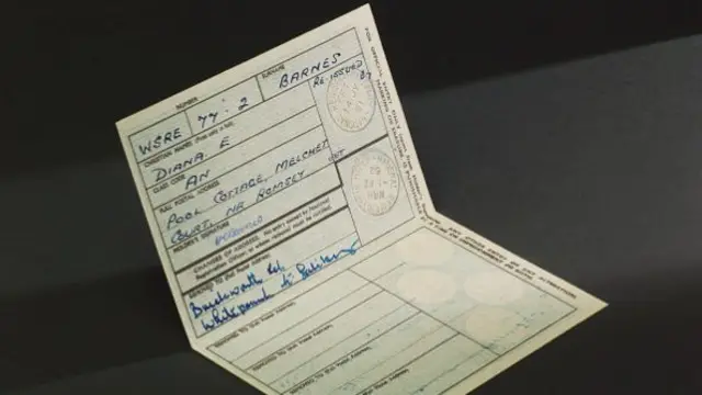 A piece of paper with blue writing on it