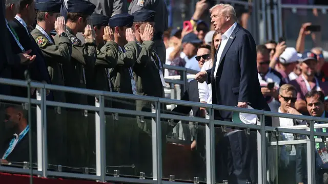US President Donald Trump arrives