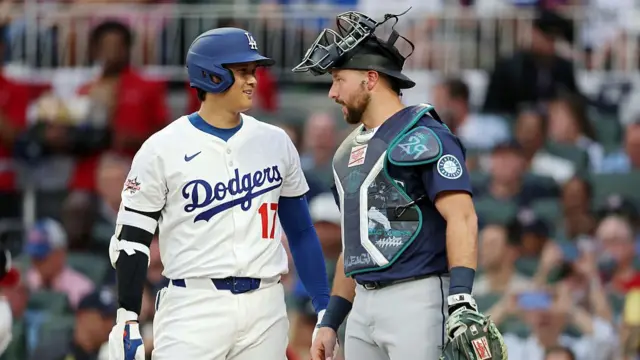 Shohei Ohtani and Cal Raleigh
