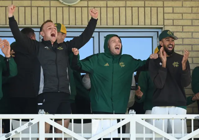 Notts players celebrating