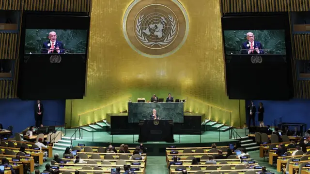 Benjamin Netanyahu addresses UN