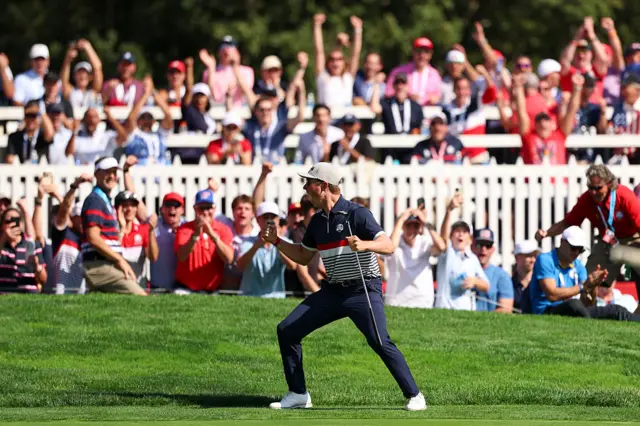Ben Griffin celebrates