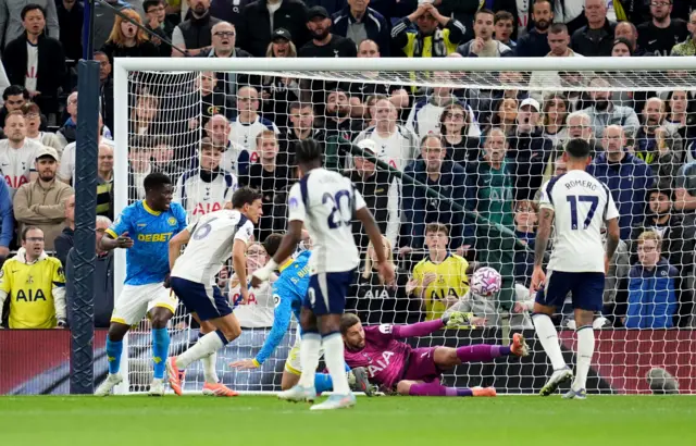 Wolverhampton Wanderers' Santiago Bueno scores their side's first goal