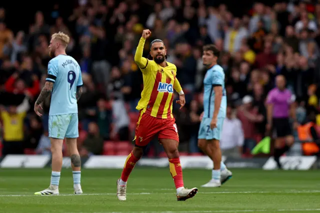 Imran Louza of Watford celebrates