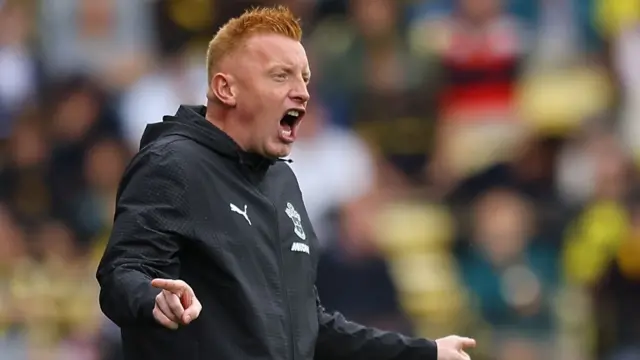Southampton boss Will Still shouting instructions from the touchline