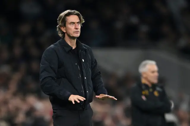 Tottenham Hotspur manager Thomas Frank during the match