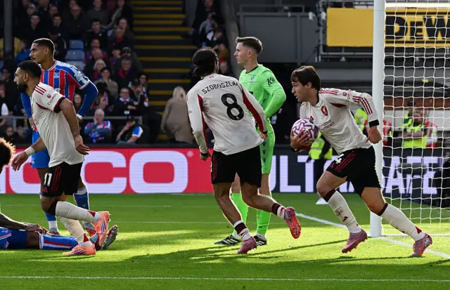 Liverpool's Federico Chiesa celebrates scoring their first goal