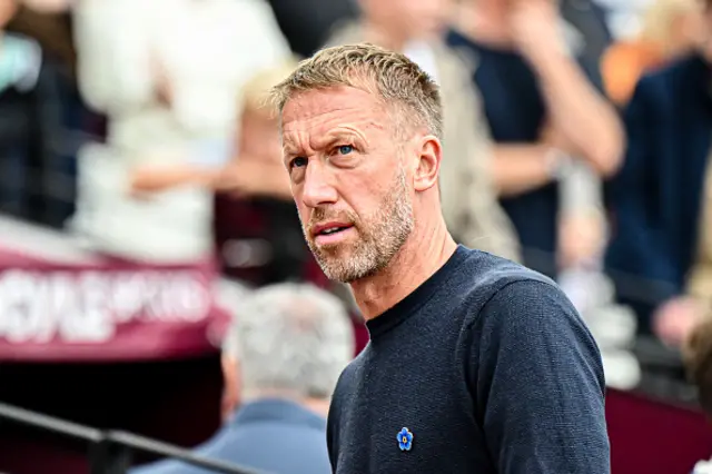 Graham Potter looks on