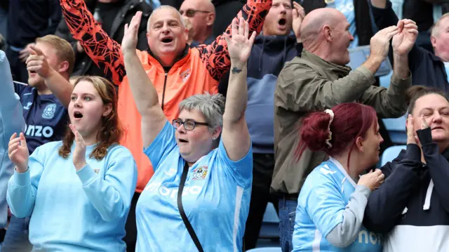 Coventry fans celebrate