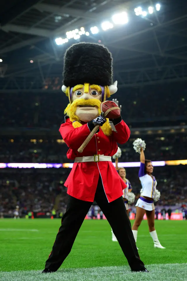 Minnesota VIkings mascot in London