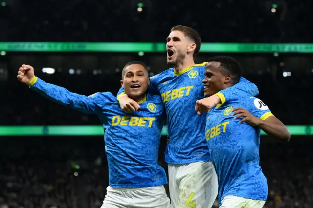 Wolverhampton Wanderers' Santiago Bueno celebrates