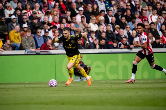 Diogo Dalot of Manchester United in action