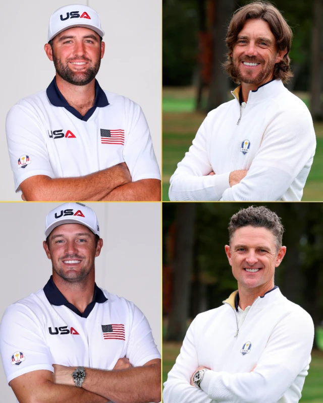 Scottie Scheffler, Bryson DeChambeau, Tommy Fleetwood and Justin Rose