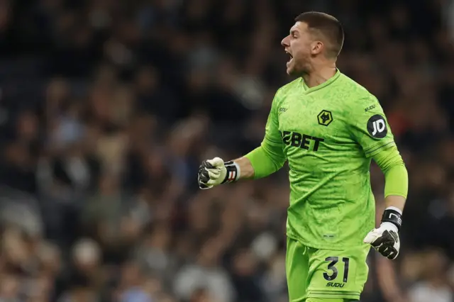 Sam Johnstone celebrates
