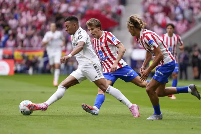 Real Madrid versus Atletico action