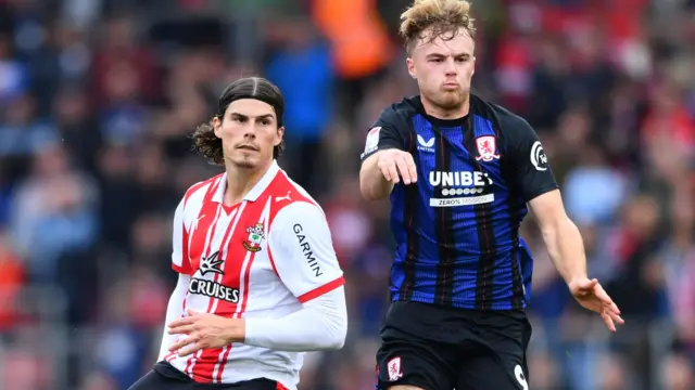 Southampton and Middlesbrough