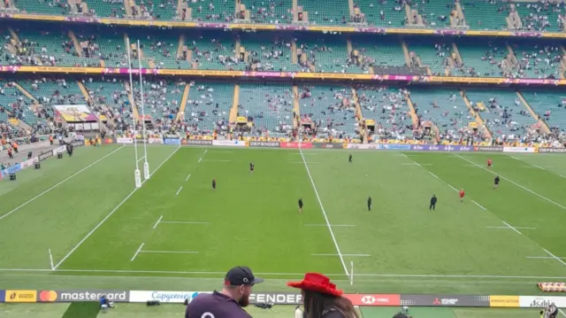 a view of the Twickenham grass
