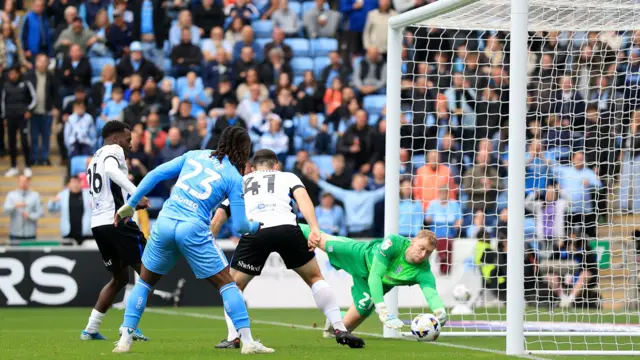 Bright Osayi-Samuel of Birmingham City scores an own goal to make it 2-0