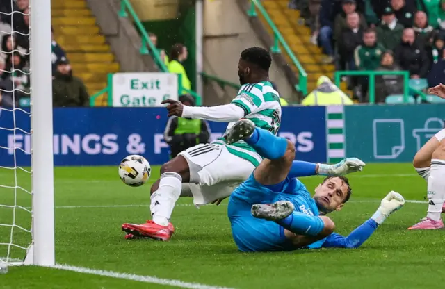 Kelechi Iheanacho is denied by Raphael Sallinger