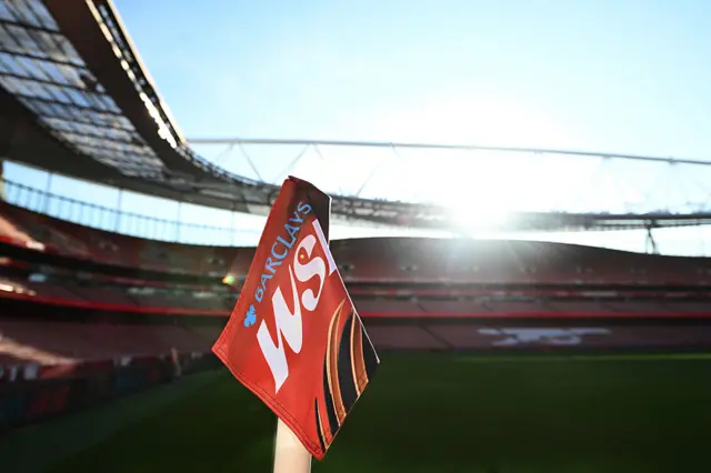 General view inside the stadium prior to the Barclays Women's Super League match between Arsenal and Aston Villa at Emirates Stadium on September 27, 2025 in London, England.