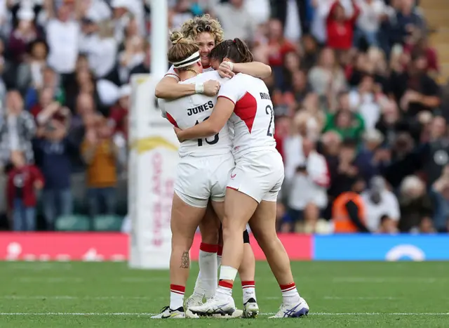 England players react at the final whistle