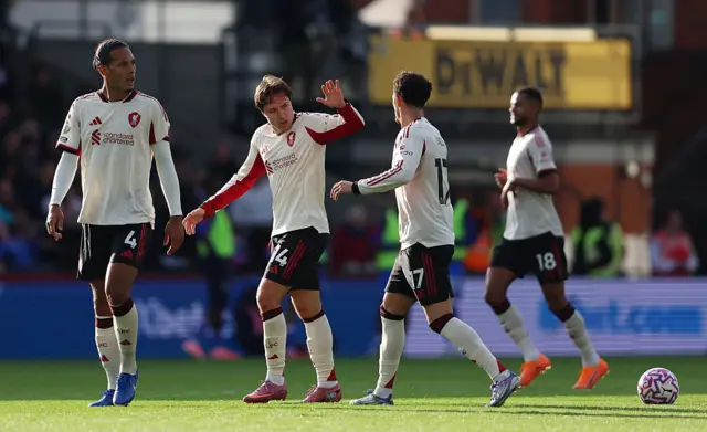 Federico Chiesa of Liverpool celebrates scoring