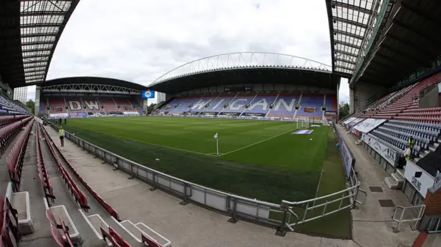 A general view of Wigan's Brick Community Stadium