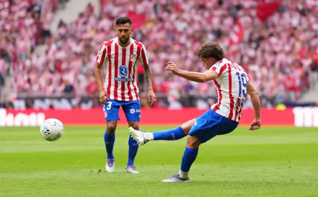 Alvarez scores with a superb free kick