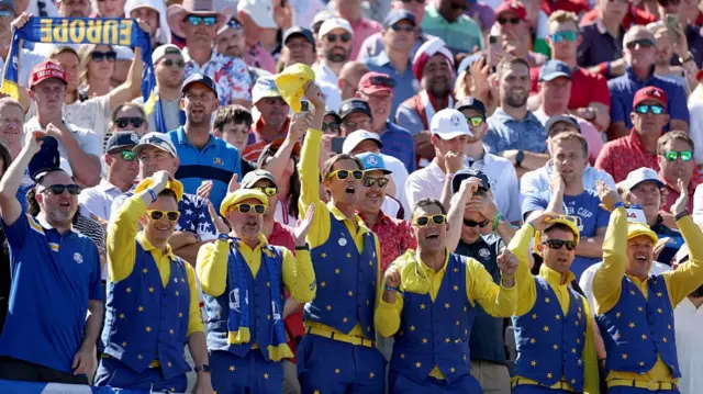 European fans at the Ryder Cup