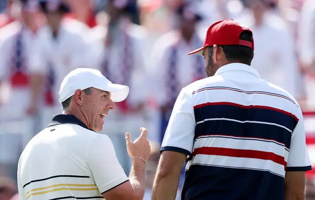 McIlroy speaks to Scheffler