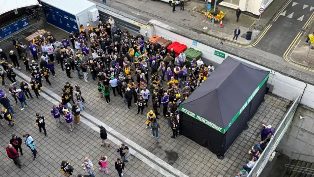 One of the many NFL merchandise stands at Croke Park