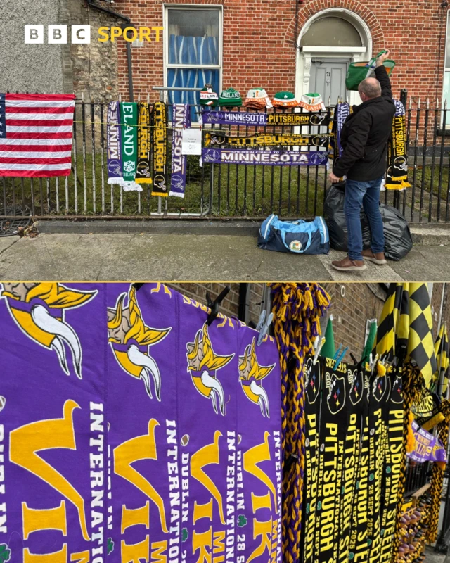 Scarves for sale on the way into Croke Park