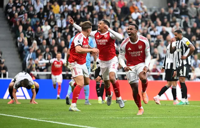 Gabriel of Arsenal celebrates