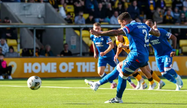 James Tavernier misses a penalty for Rangers