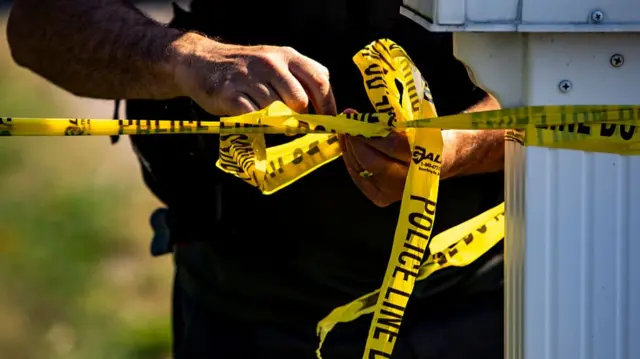 Yellow police tape