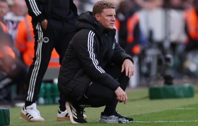 Eddie Howe looks on