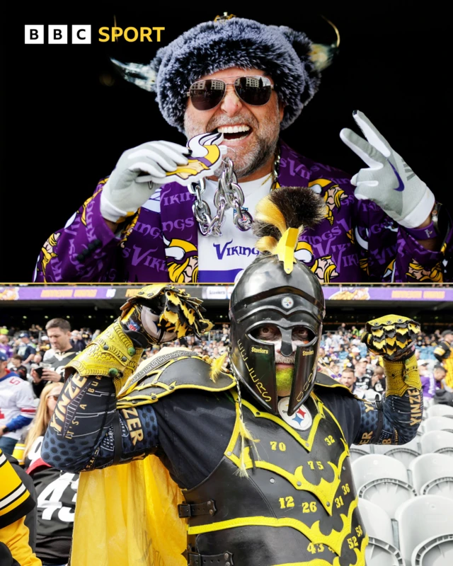 Steelers and Vikings fans bring the colour to Croke Park