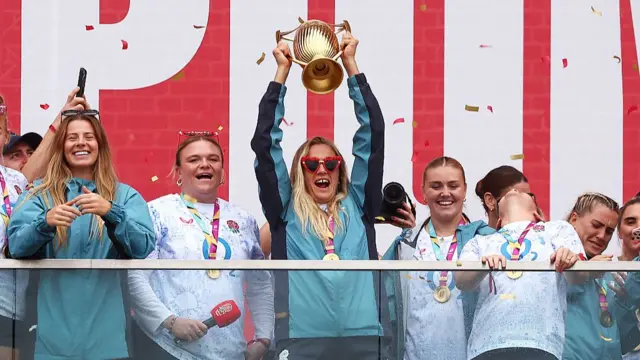 England lift trophy in Battersea