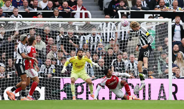 Nick Woltemade of Newcastle United scores